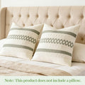 2er-Set Kissenbezüge Salbeigrün Boho Makramee Deko Kissenhüllen Baumwolle Polyester Modern Retro Sofakissen für Wohnzimmer Schlafzimmer Stuhl(45 * 45cm)